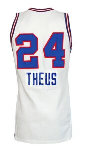 1986-1987 Reggie Theus Sacramento Kings Game-Used Home Uniform