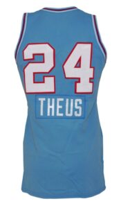 1986-1987 Reggie Theus Sacramento Kings Game-Used Road Jersey 