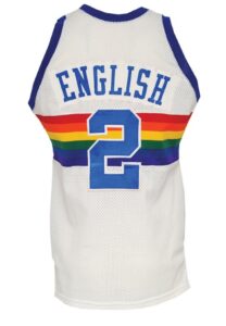 1986-87 Alex English Denver Nuggets Game-Used Home Uniform