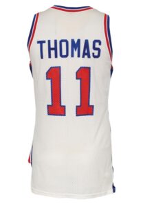 1986-87 Isiah Thomas Detroit Pistons Game-Used & Autographed Home Jersey