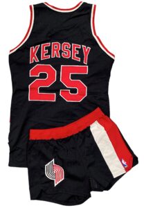 1986-87 Jerome Kersey Portland Trail Blazers Game-Used Road Uniform