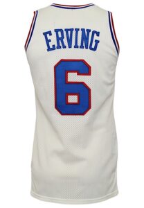 1986-87 Julius Erving Philadelphia 76ers Game-Used Home Jersey