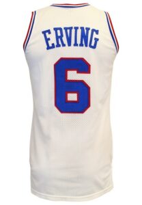 1986-87 Julius Erving Philadelphia 76ers Game-Used Home Jersey 