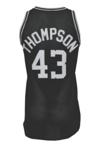 1986-87 Mychal Thompson San Antonio Spurs Pre-Season Worn & Autographed Road Jersey