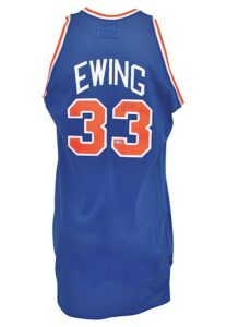 1986-87 Patrick Ewing New York Knicks Game-Used & Autographed Road Jersey