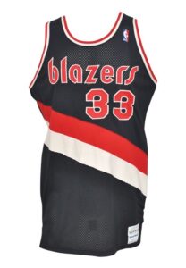 1986-87 Steve Johnson Portland Trail Blazers Game-Used Road Uniform