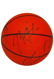 1986-88 Chicago Bulls Team Signed Basketball Featuring Michael Jordan