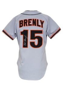 1986 Bob Brenly San Francisco Giants Game-Used & Autographed Road Jersey