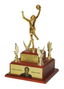 1986 Dennis Johnson Boston Globe Magnificent Sportsmanship Trophy