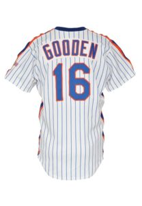 1986 Dwight Gooden New York Mets Game-Used & Autographed Home Jersey