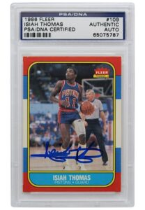 1986 Fleer Isiah Thomas Autographed #109