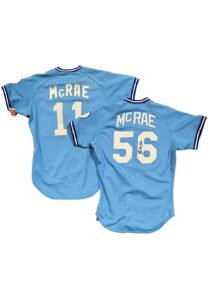 1986 Hal McRae & Mid 1980s Brian McRae Kansas City Royals Game-Used Jerseys