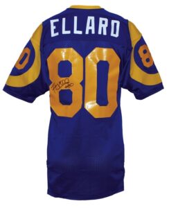 1986 Henry Ellard Los Angeles Rams Game-Used and Autographed Home Jersey