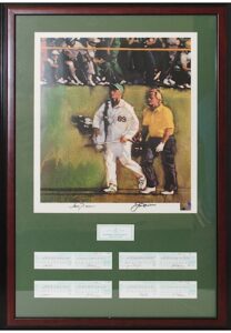 1986 Jack Nicklaus “The Masters” Autographed Framed Display Piece & Scorecards