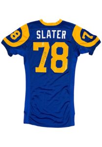 1986 Jack Slater Los Angeles Rams Game-Used & Autographed Jersey