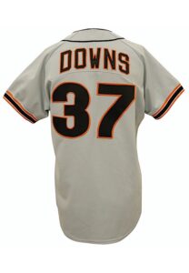 1986 Kelly Downs San Francisco Giants Game-Used Road Jersey