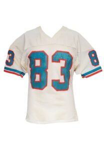 1986 Mark Clayton Miami Dolphins Game-Used & Autographed Road Jersey