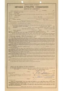 1986 Mike Tyson vs. Trevor Berbick WBC Heavyweight Title Fight Contract Signed By Tyson