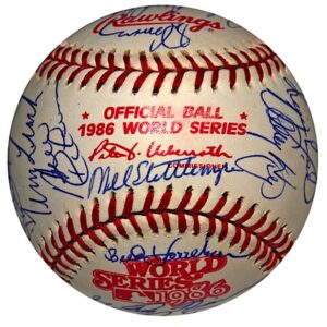 1986 NY Mets World Championship Team Autographed Baseball