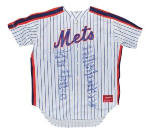 1986 NY Mets World Championship Team Autographed Jersey