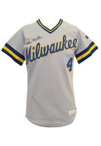 1986 Paul Molitor Milwaukee Brewers Game-Used & Autographed Home Jersey