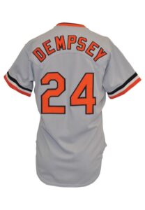 1986 Rick Dempsey Baltimore Orioles Game-Used & Autographed Road Jersey