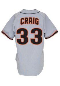 1986 Roger Craig San Francisco Giants Managers Worn Road Jersey