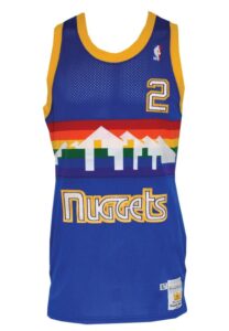 1987-88 Alex English Denver Nuggets Game-Used Road Uniform