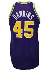 1987-88 Darryl Dawkins Utah Jazz Game-Used Road Jersey