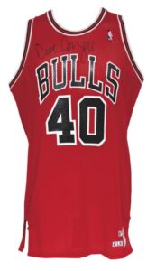 1987-88 Dave Corzine Chicago Bulls Game-Used & Autographed Road Jersey