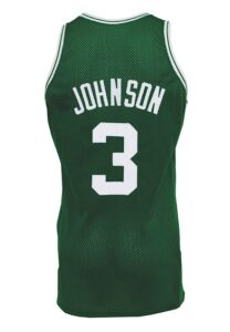 1987-88 Dennis Johnson Boston Celtics Game-Used Playoffs Road Jersey