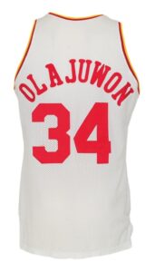 1987-88 Hakeem Olajuwon Houston Rockets Game-Used Home Jersey