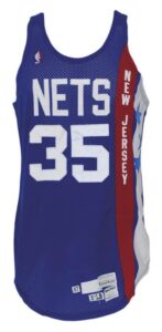 1987-88 Jud Buechler NJ Nets Game-Used Road Uniform