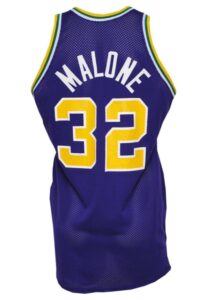 1987-88 Karl Malone Utah Jazz Game-Used Road Jersey