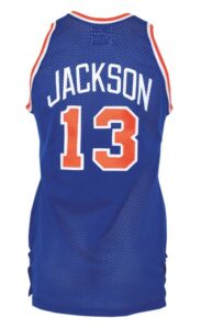 1987-88 Mark Jackson Rookie NY Knicks Game-Used Road Jersey