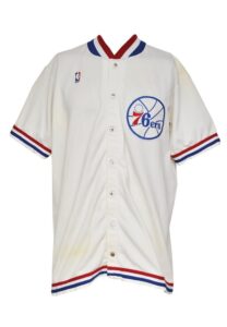 1987-88 Philadelphia 76ers Worn Warm-Up Jacket Attributed To Andrew Toney