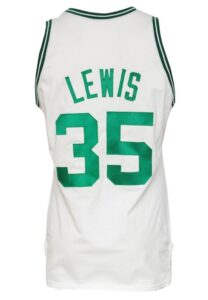 1987-88 Reggie Lewis Rookie Boston Celtics Game-Used Home Jersey