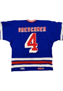 1987-88 Ron Greschner NY Rangers Game-Used Jersey