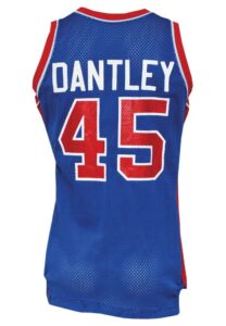 1987 Adrian Dantley Detroit Pistons Playoffs Game-Used Road Uniform