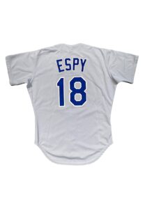 1987 Cecil Espy Texas Rangers Game-Used Road Jersey