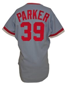 1987 Dave Parker Cincinnati Reds Game-Used Road Jersey