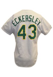 1987 Dennis Eckersley Oakland A’s Game-Used Road Jersey