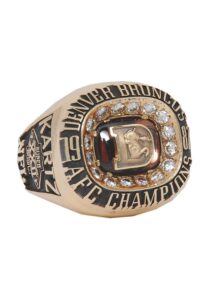 1987 Keith Kartz Denver Broncos AFC Championship Ring & Presentation Box