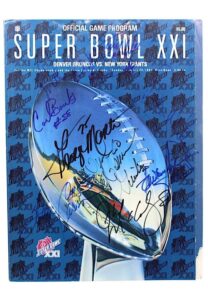 1987 New York Giants Super Bowl XXI Multi-Signed Official Game Program