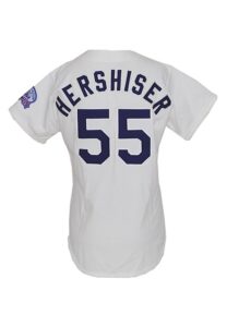 1987 Orel Hershiser LA Dodgers Game-Used Home Jersey