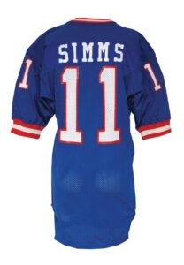 1987 Phil Simms New York Giants Game-Used & Autographed Home Jersey