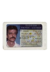 1987 “Pistol” Pete Maravich Florida Driver License