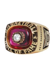 1987 “Pistol” Pete Maravich Hall of Fame Induction Ring