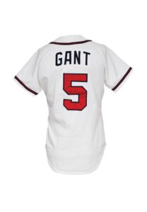 1987 Ron Gant Atlanta Braves Rookie Game-Used Home Jersey