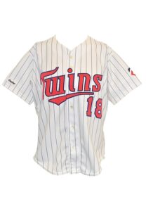 1987 Steve Carlton Minnesota Twins Game-Used Home Uniform Re-Numbered For Don Baylor’s Midseason Arrival